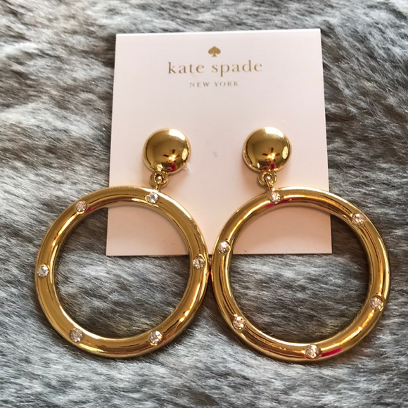 kate spade Jewelry - NWT [kate spade] Gold Tone Hoop Earrings